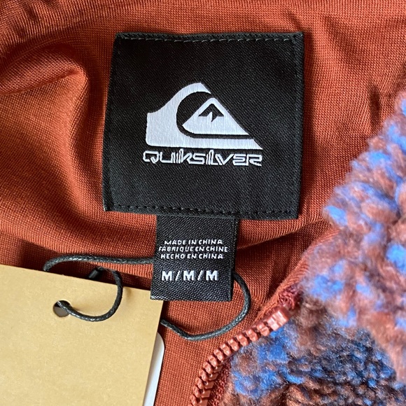 Men’s jacket quicksilver Deck Plaid Fleece Zip J - Picture 10 of 10